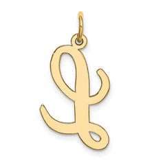 10k Large Script Letter L Initial Charm