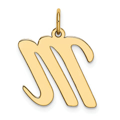 10k Large Script Letter M Initial Charm