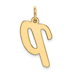 10k Large Script Letter P Initial Charm
