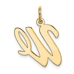 10k Large Script Letter W Initial Charm