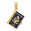 USA Passport That Opens Pendant in 10K Yellow Gold, 28mm - Sophia Jewelers
