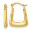 10K Polished Hollow Fancy Hoops