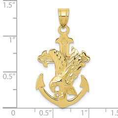 10k Mariners Cross w/Eagle Pendant