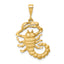 Scorpio Zodiac Charm in 10K Yellow Gold, 35mm Satin & Diamond-Cut - Sophia Jewelers