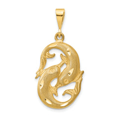 10k Pisces Zodiac Charm