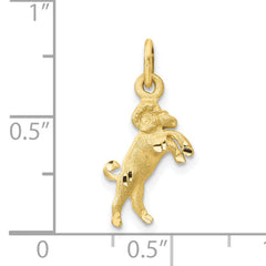 10k Satin Aries Zodiac Charm