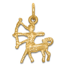 10k Sagittarius Zodiac Charm