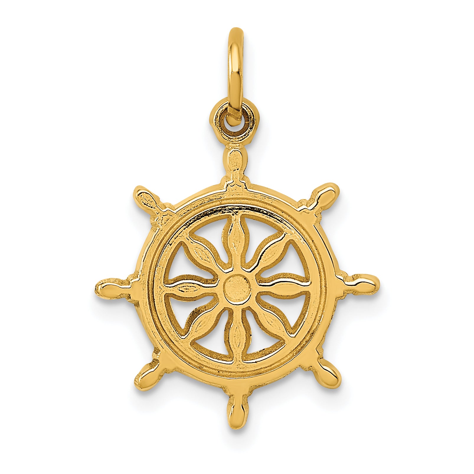 10k Ships Wheel Charm