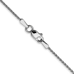 14K White Gold 1.0mm D/C Wheat Chain
