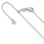 14K White Gold Adjustable 1mm D/C Cable Chain