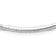 14K White Gold 4mm Domed Omega Necklace