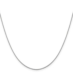 14K White Gold 1.0 mm D/C Cable Chain