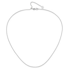 14K White Gold Adjustable 1mm D/C Open Franco Chain