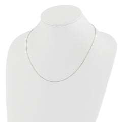 14K White Gold Adjustable 1.1mm D/C Cable Chain