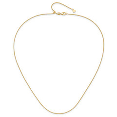 14K Adjustable 1.1mm Round Cable Chain