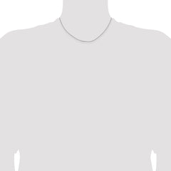 14K White Gold 1.05mm D/C Cable Chain