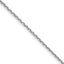 14K White Gold 1.4mm D/C Cable Chain