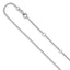 Round Cable Chain Necklace in 14K White Gold, 1.4mm Adjustable - Sophia Jewelers