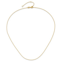 14k 1.1mm D/C Square Cable 2in+2in Adjustable Chain