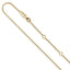 14K 1mm D/C Open Franco 1in+1in Adjustable Chain