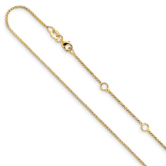 14K 1mm D/C Open Franco 1in+1in Adjustable Chain