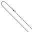 14 Karat White Gold 1.5mm Singapore 1in+1in Adjustable Chain | Sophia Jewelers