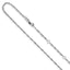 Singapore Chain Necklace in 14K White Gold, 1.5mm Adjustable, 16 Inch - Sophia Jewelers