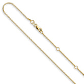 14K .95mm Box 2in+2in Adjustable Chain