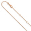 14 Karat Rose Gold 1.10mm Round Cable 1in+1in Adjustable Chain | Sophia Jewelers