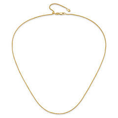 14K Adjustable 1mm Quadra Wheat Chain