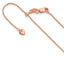 14K Rose Gold Adjustable .85mm Wheat Chain