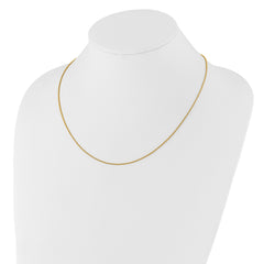 14K Adjustable 1.35mm Round Box Chain