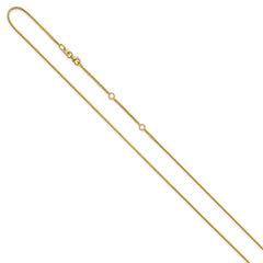 14K 1.1mm Franco 1in+1in Adjustable Chain