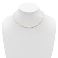 14K 1.1mm Franco 1in+1in Adjustable Chain