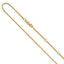 14K 1.1mm Franco 1in+1in Adjustable Chain