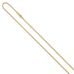 14K 1.25mm Franco 1in+1in Adjustable Chain