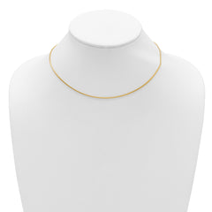 14K 1.25mm Franco 1in+1in Adjustable Chain