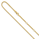 14K 1.65mm D/C Open Franco 1in+1in Adjustable Chain