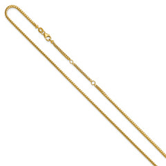 14K 2.1mm D/C Open Franco 1in+1in Adjustable Chain