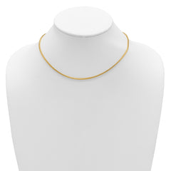 14K 2.1mm D/C Open Franco 1in+1in Adjustable Chain