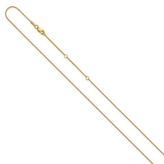 14K .65mm D/C Spiga 1in+1in Adjustable Chain