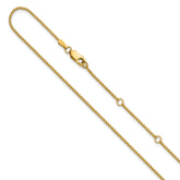 14K 1.2mm D/C Spiga 1in+1in Adjustable Chain
