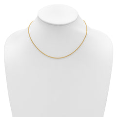 14K 1.65mm Spiga 1in+1in Adjustable Chain