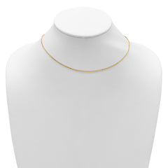 14K 1mm Box 1in+1in Adjustable Chain