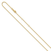 14K 1.4mm Flat Cable 1in+1in Adjustable Chain