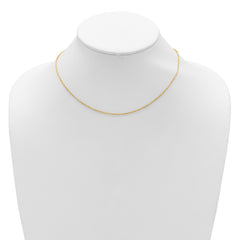 14K 1.4mm Flat Cable 1in+1in Adjustable Chain