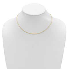 14K 1.7mm Flat Cable 1in+1in Adjustable Chain