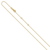 14k .85mm D/C Square Cable 1in+1in Adjustable Chain