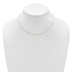 14k 1mm D/C Square Cable 1in+1in Adjustable Chain