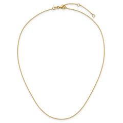 14k 1mm D/C Square Cable 1in+1in Adjustable Chain